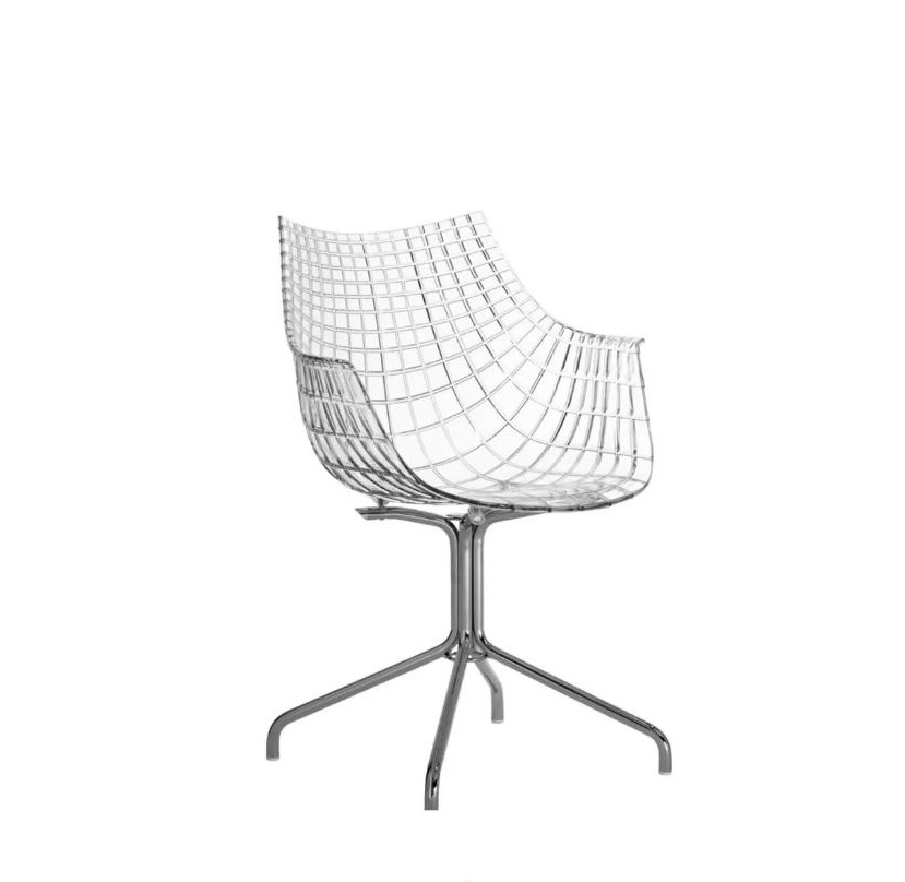 Meridiana Chair Chaise pied à quatre étoiles Driade 