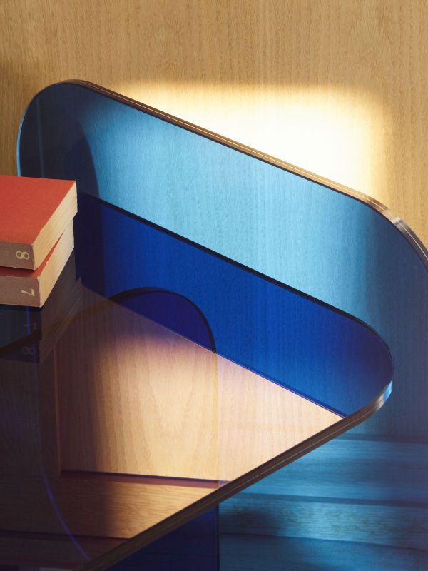 Sol Side Table ClassiCon Verre de cristal bleu royal