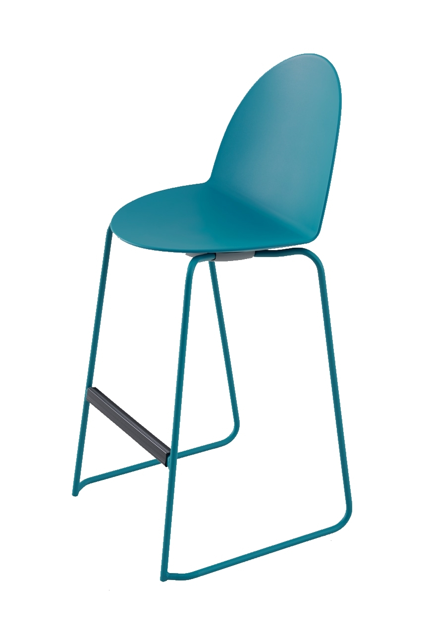 Camel Tabouret de bar base de traîneau Segis bleu