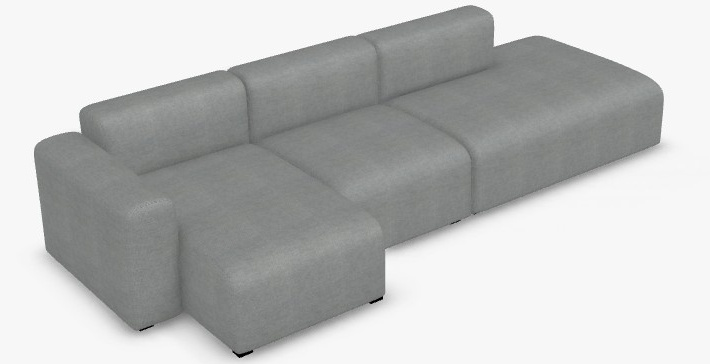 Canapé Mags 3 places combiné 3 accoudoirs bas HALLINGDAL 116 Hay OFFRE SPECIALE