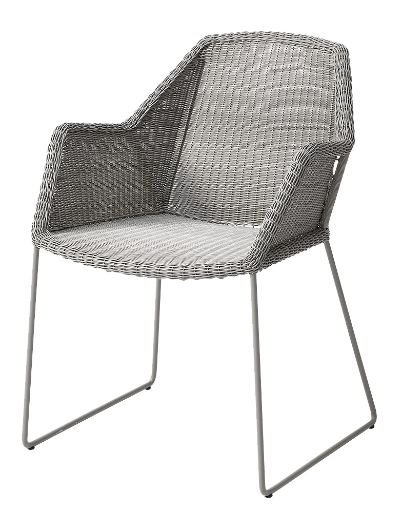 Breeze Ensemble de 2 chaises d'extérieur à cadre antidérapant Cane-Line Taupe