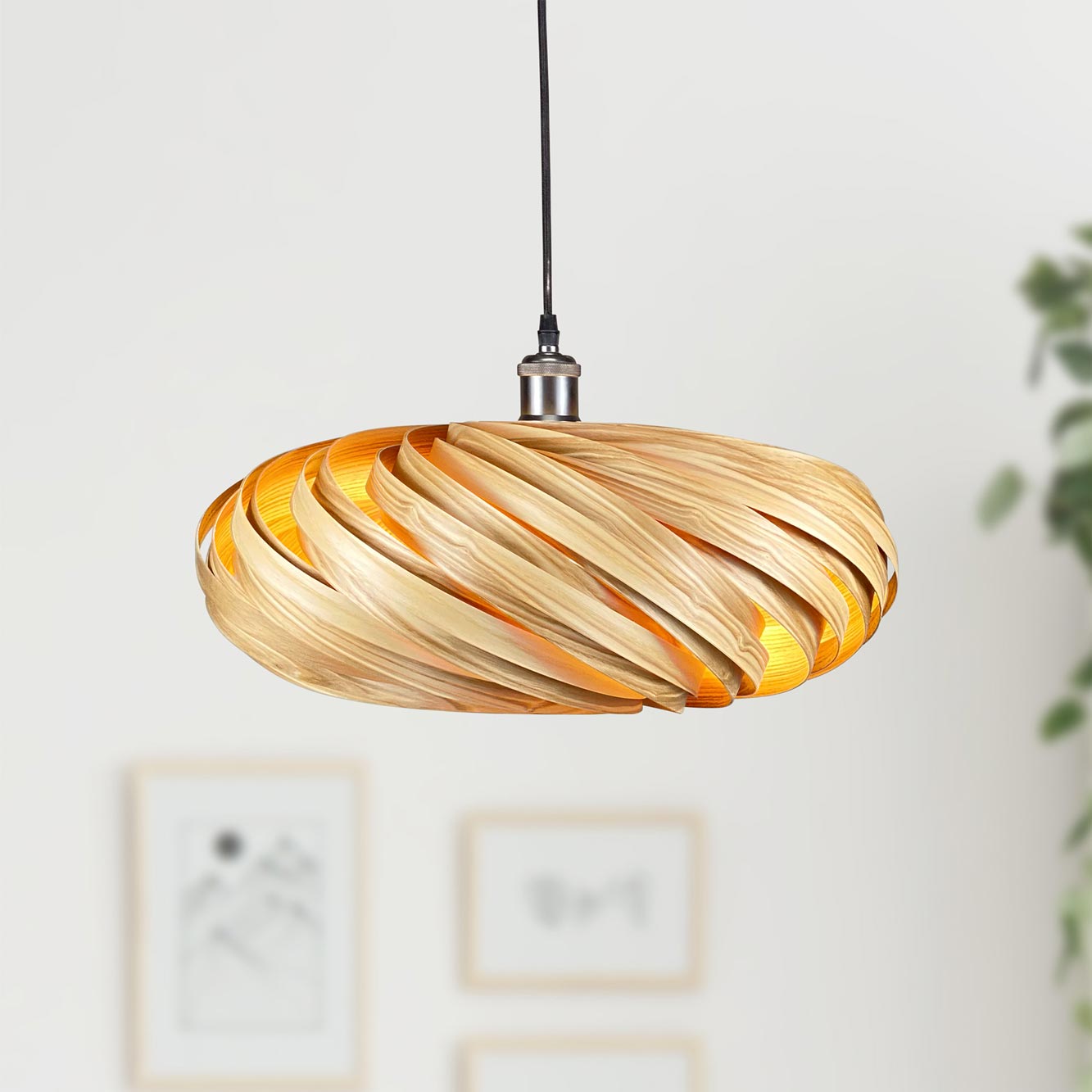 Veneria Lampe à suspendre Ø50 cm Frêne Gofurnit