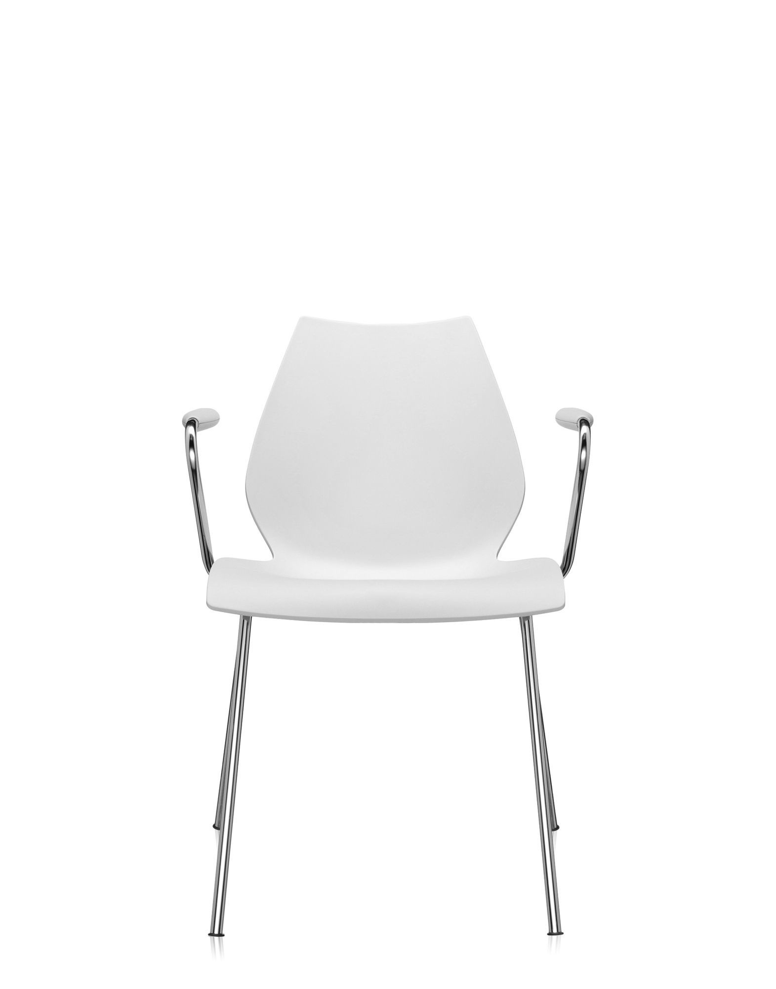 Maui Chaise avec Accoudoir Kartell zinc blanc