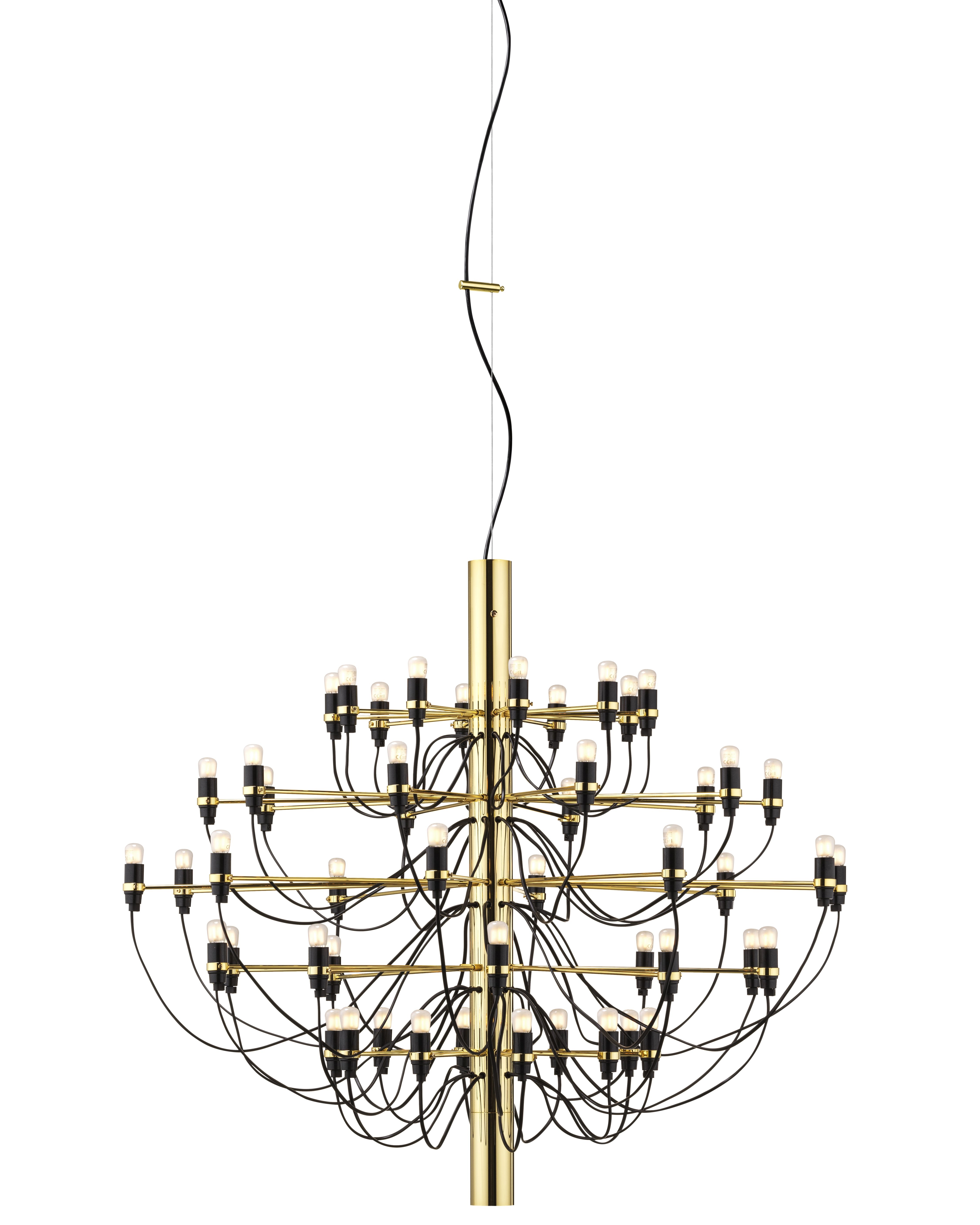 2097/50 Lustre en laiton avec ampoules dépolies Flos