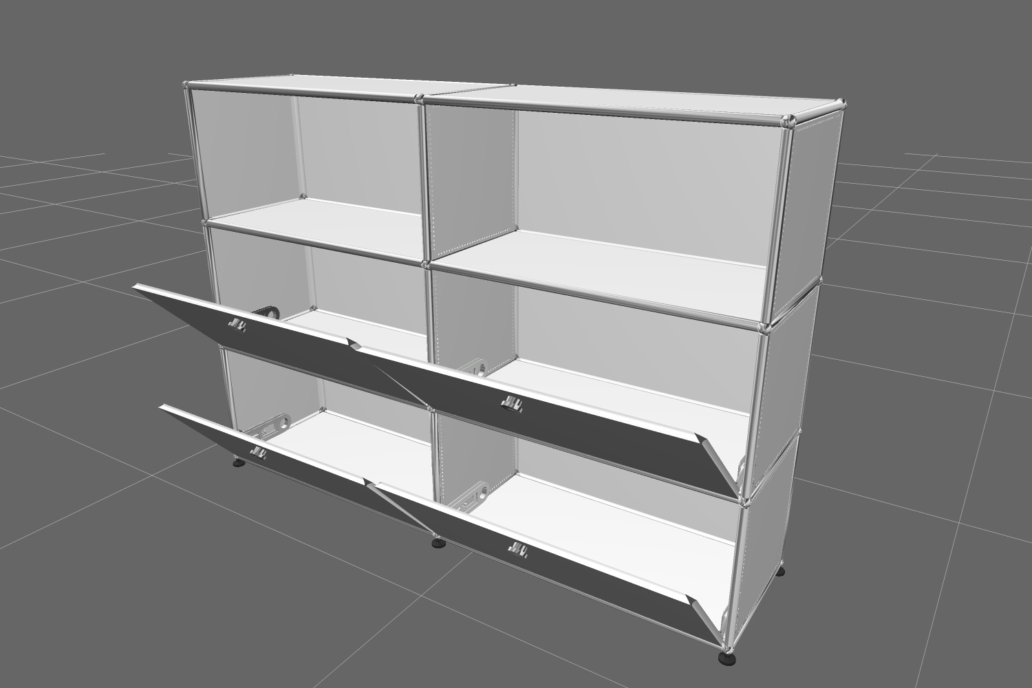 USM Haller Highboard 4 Volets / 2 Ouverts Blanc pur - LIVRAISON RAPIDE