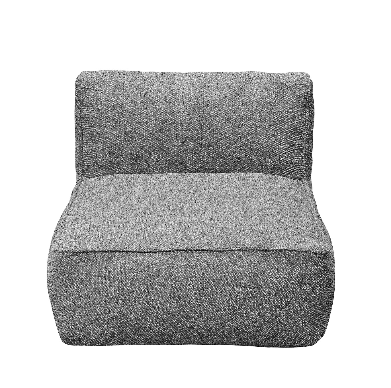 Grauer Blomus Grow Outdoor Sessel, 1-Sitzer, moderne Gartenmöbel für Terrasse und Balkon.