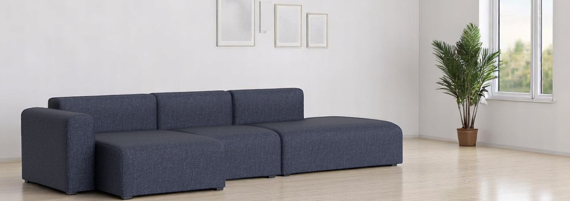 Canapé Mags 3 places Combination 4 Low Armrest avec accoudoir à gauche Hay  