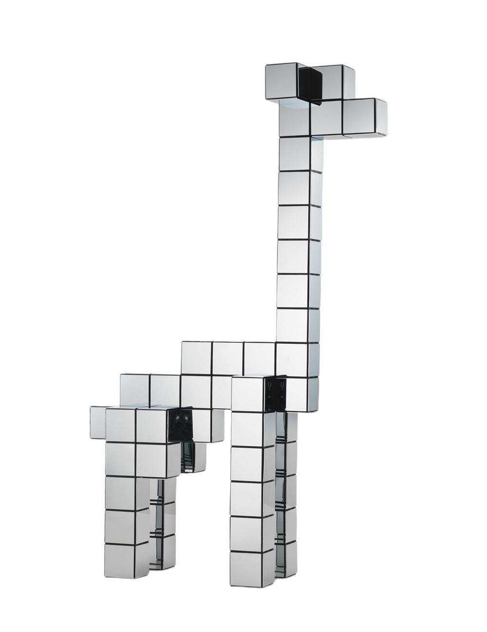 Panton Cubes Giraffe Chrome Sculpture Vitra