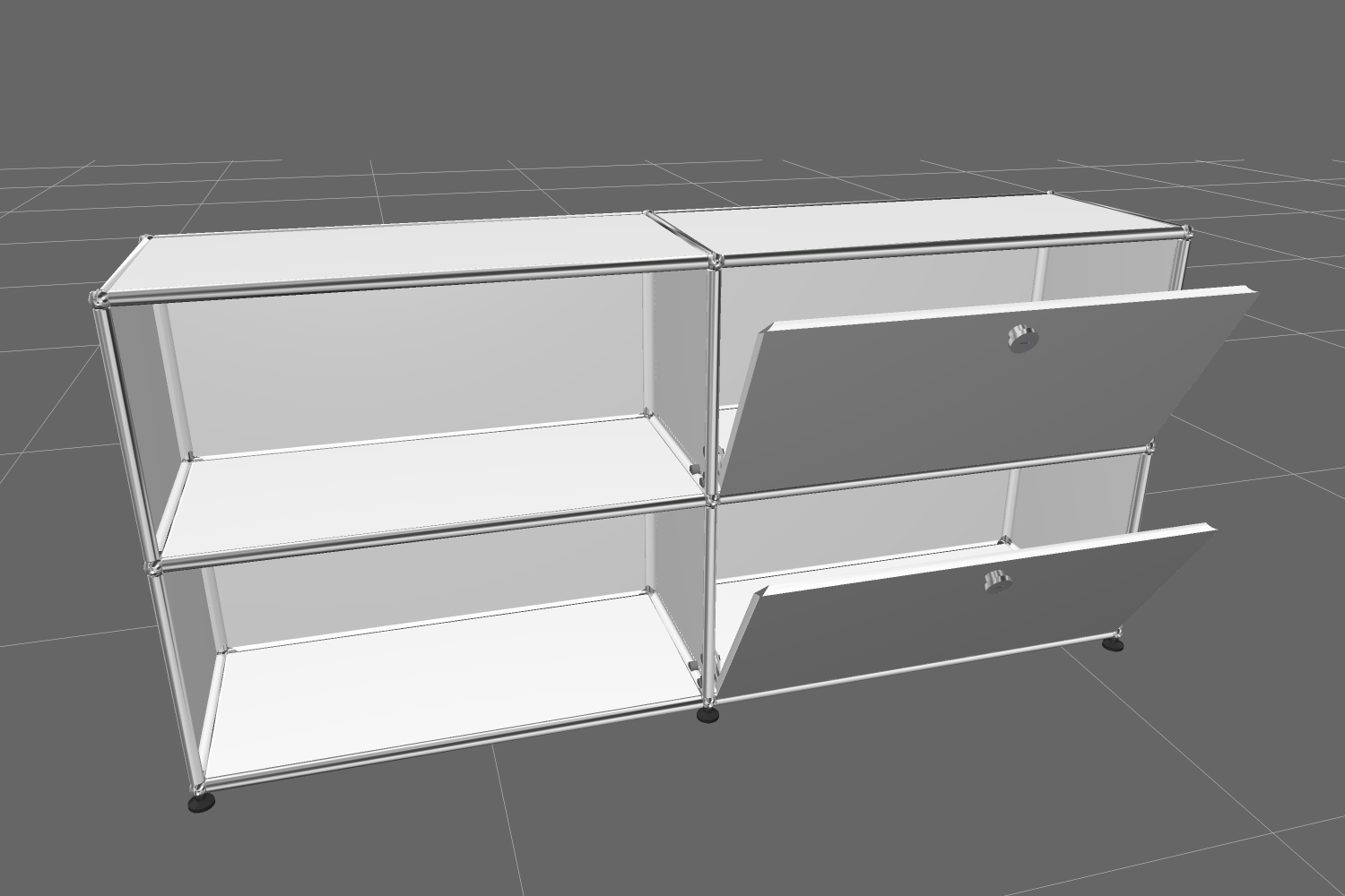 USM Haller Buffet 2 Ouverts / 2 volets à droite Blanc pur - FAST DELIVERY