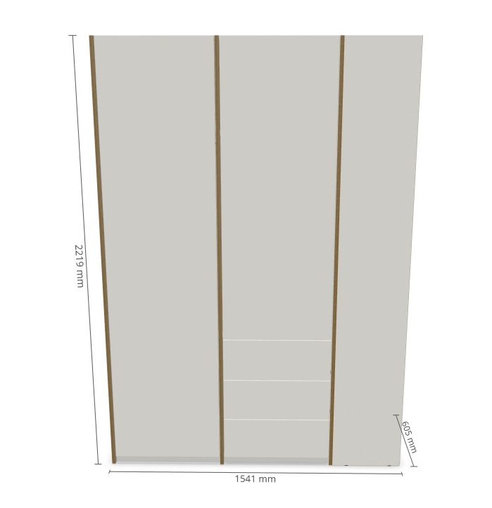 Armoire MODULAR PLUS Combinaison avec étagère annexe à droite et 3 tiroirs Müller Möbelwerkstätten