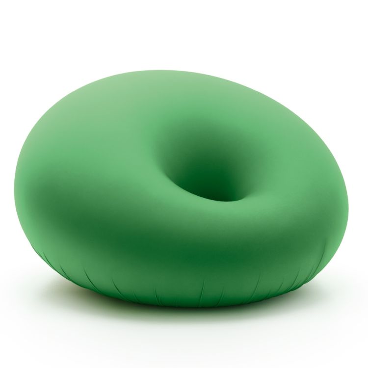 Grüner Detecma Sessel von Gufram, moderner Design-Sitzsack für Wohnzimmer und Lounge-Bereiche.