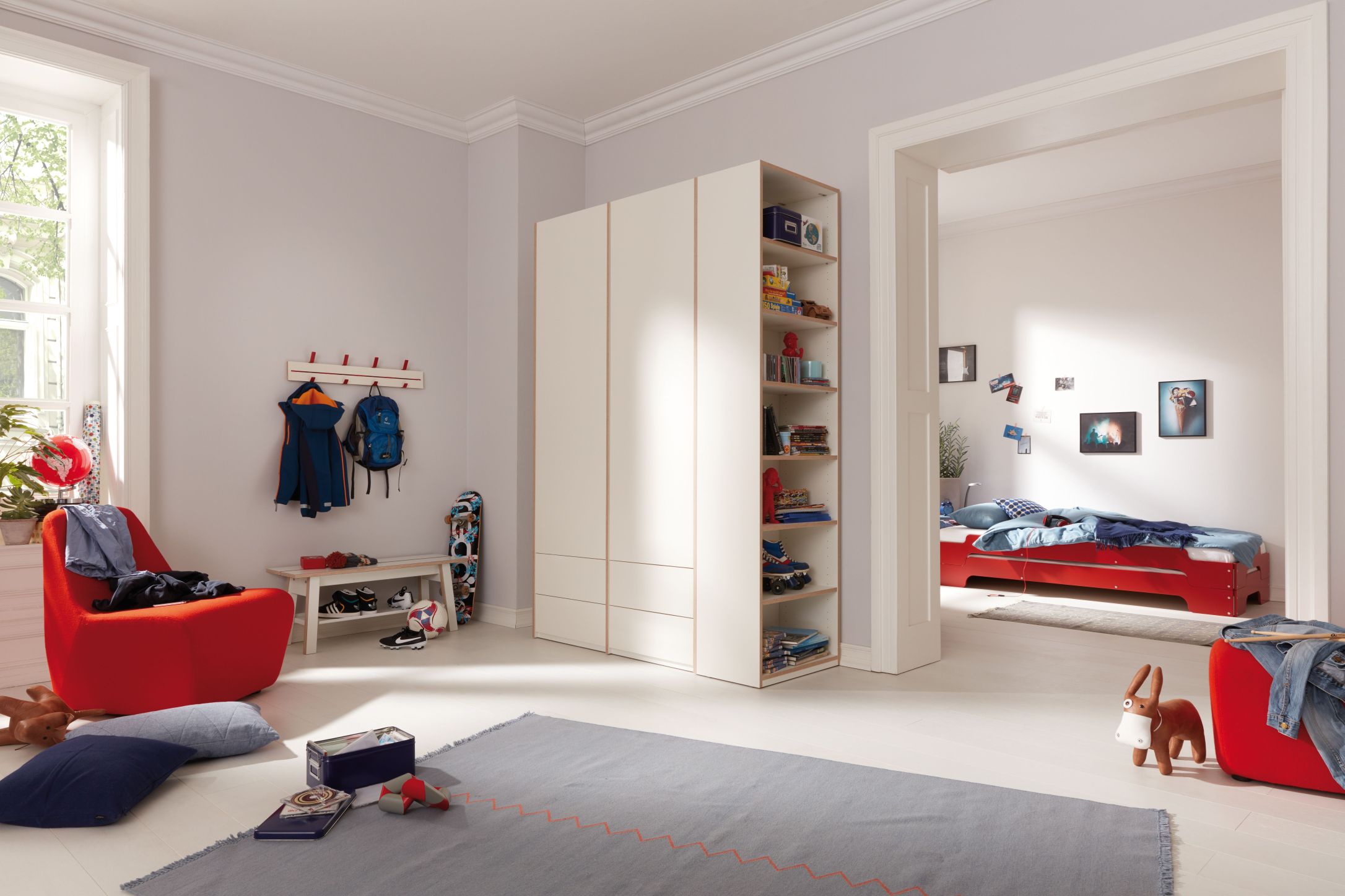 MODULAR PLUS Armoire L 154,1 cm Combinaison avec étagère annexe à droite Müller Möbelwerkstätten