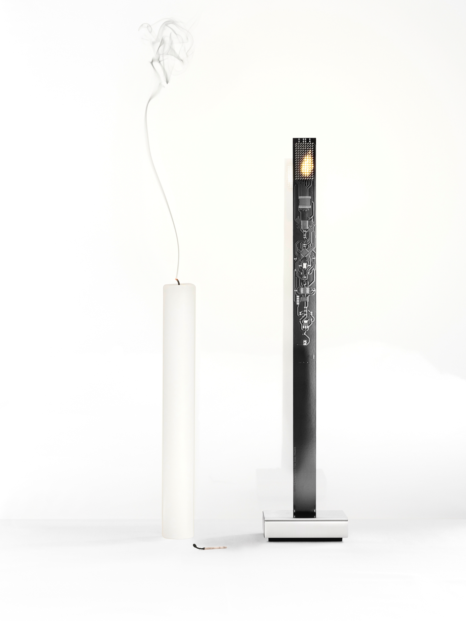 My New Flame USB lampe de table platine noir Ingo Maurer