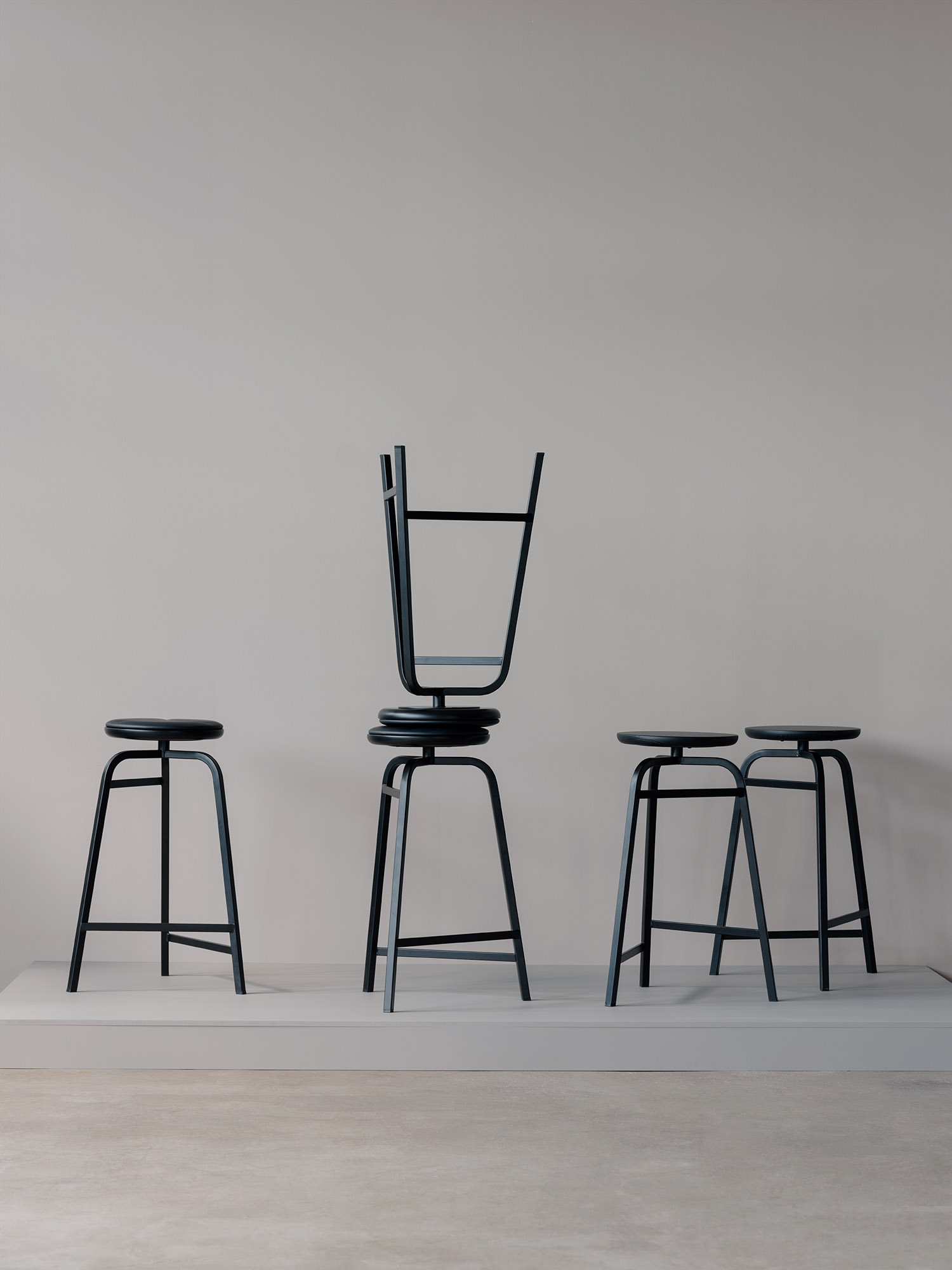 Treble Tabouret de bar noir Northern