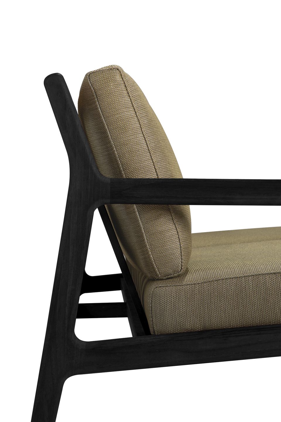 Canapé d'extérieur 2 places Jack, teck, laqué noir, Ethnicraft