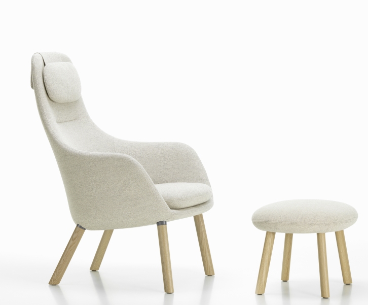 Hal Lounge Chair Fauteuil + Ottoman Coussin d'assise en vrac Vitra  
