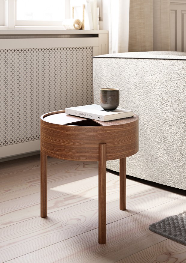 Arc Table d'appoint Noyer Ø 42 cm Woud