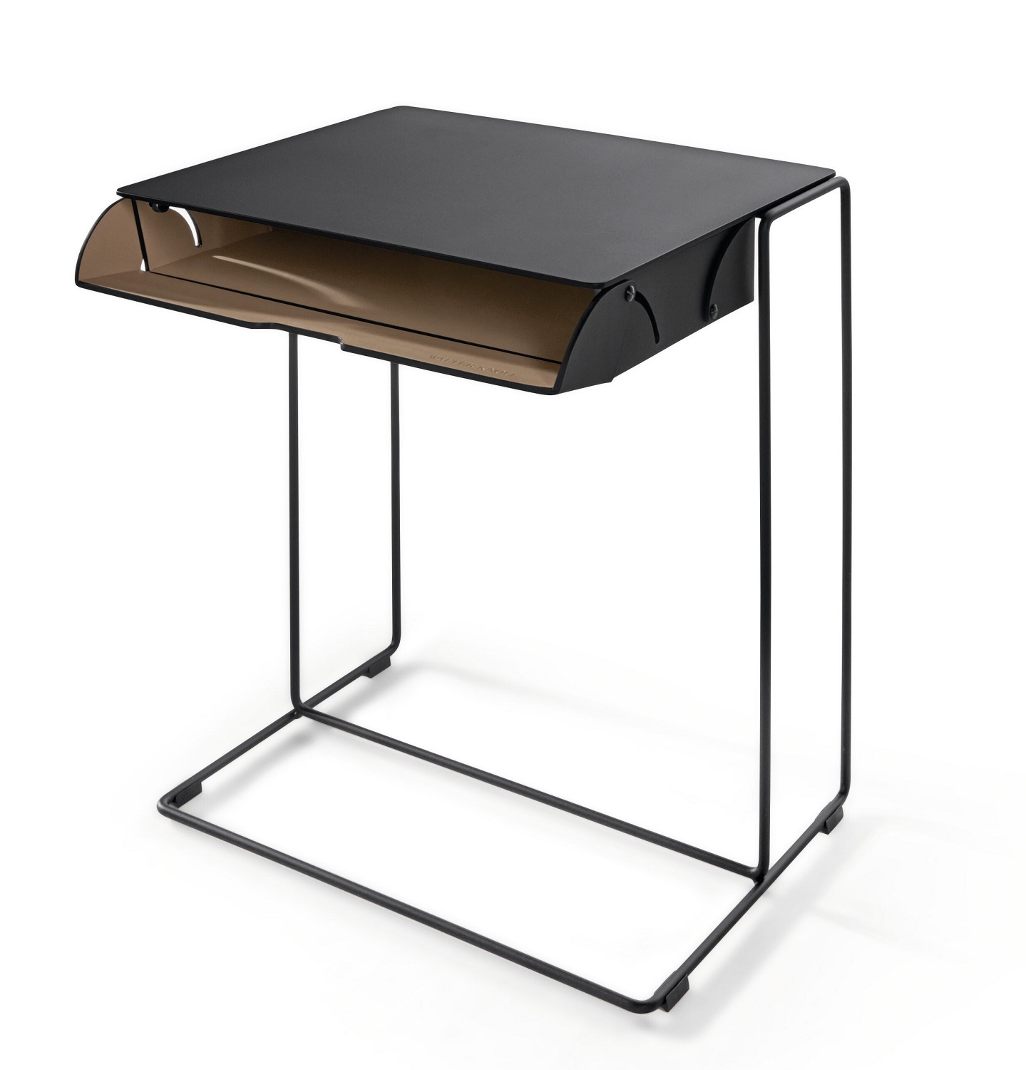 Oki Side Table Table d'appoint avec sac en cuir Walter Knoll
