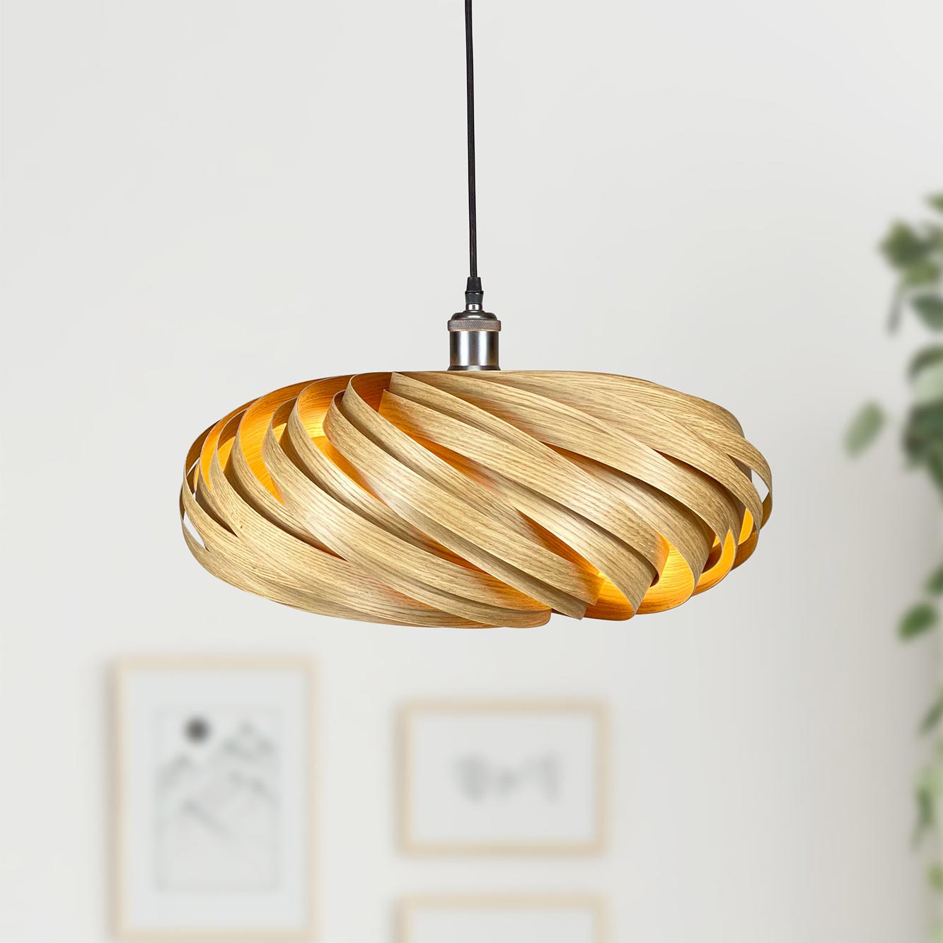 Veneria Lampe à suspendre Ø50 cm Chêne Gofurnit