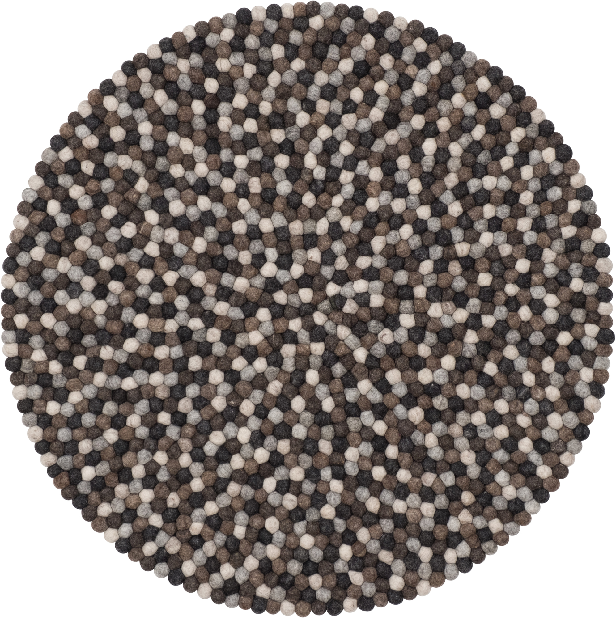 Boules de feutre Tapis rond 120 cm Myfelt Nela