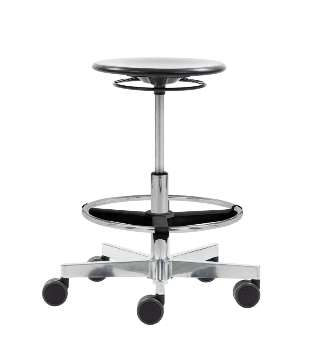 S 193 R20 Counter Tabouret roulant avec anneau de pied Wilde+Spieth