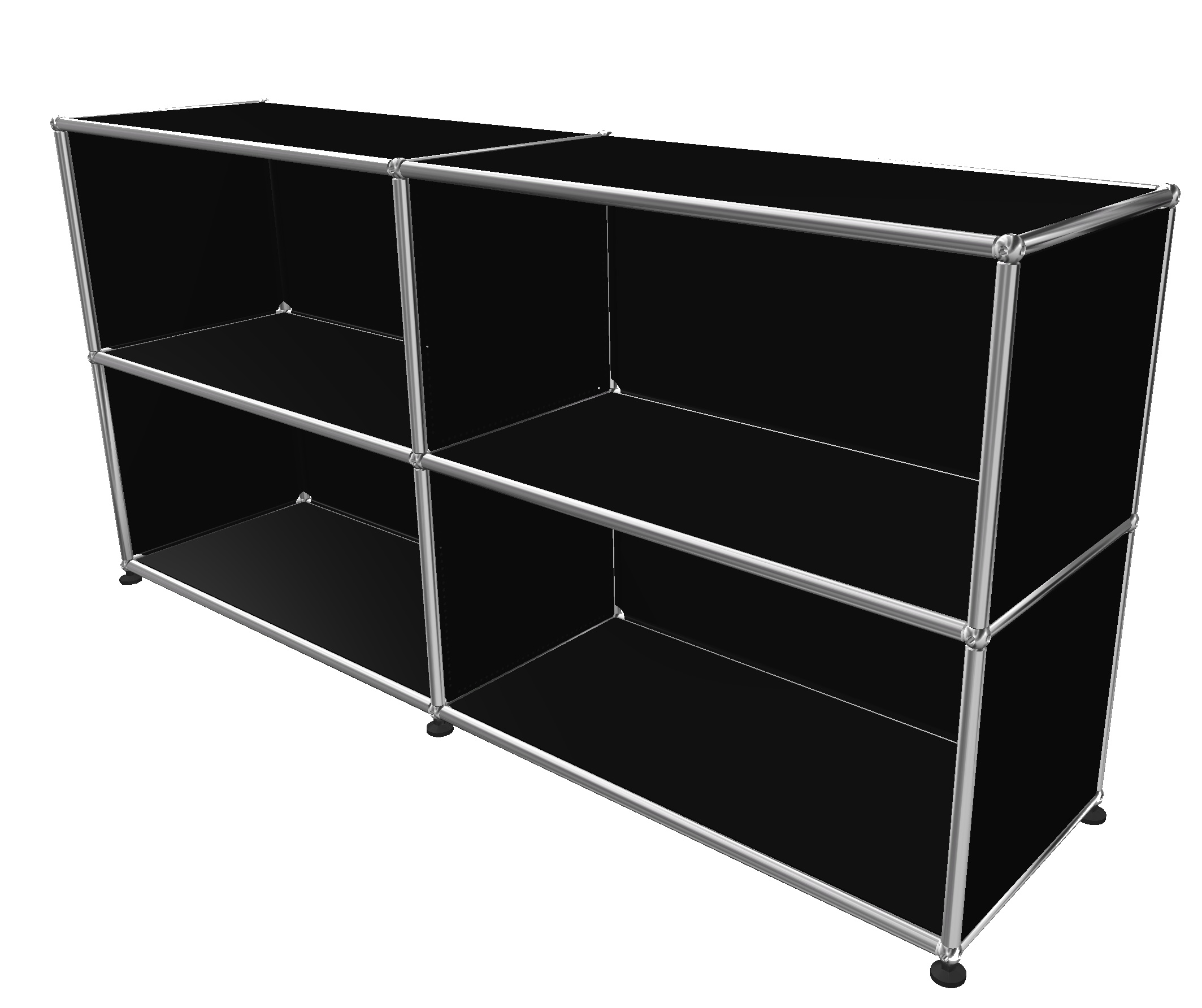 USM Haller Buffet Ouverts Noir graphite  - FAST DELIVERY