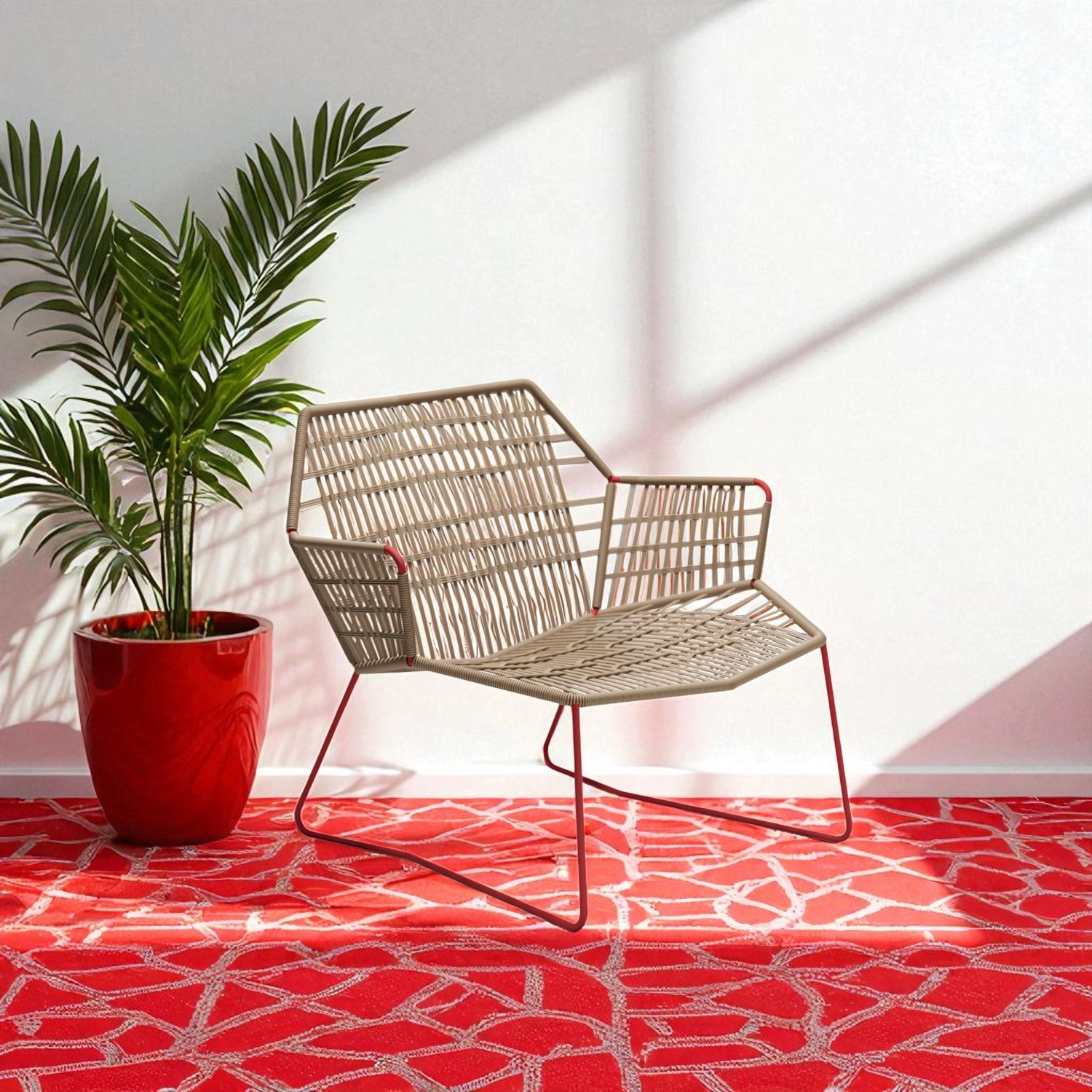 Tropicalia TR0 Fauteuil laqué avec accoudoirs Moroso