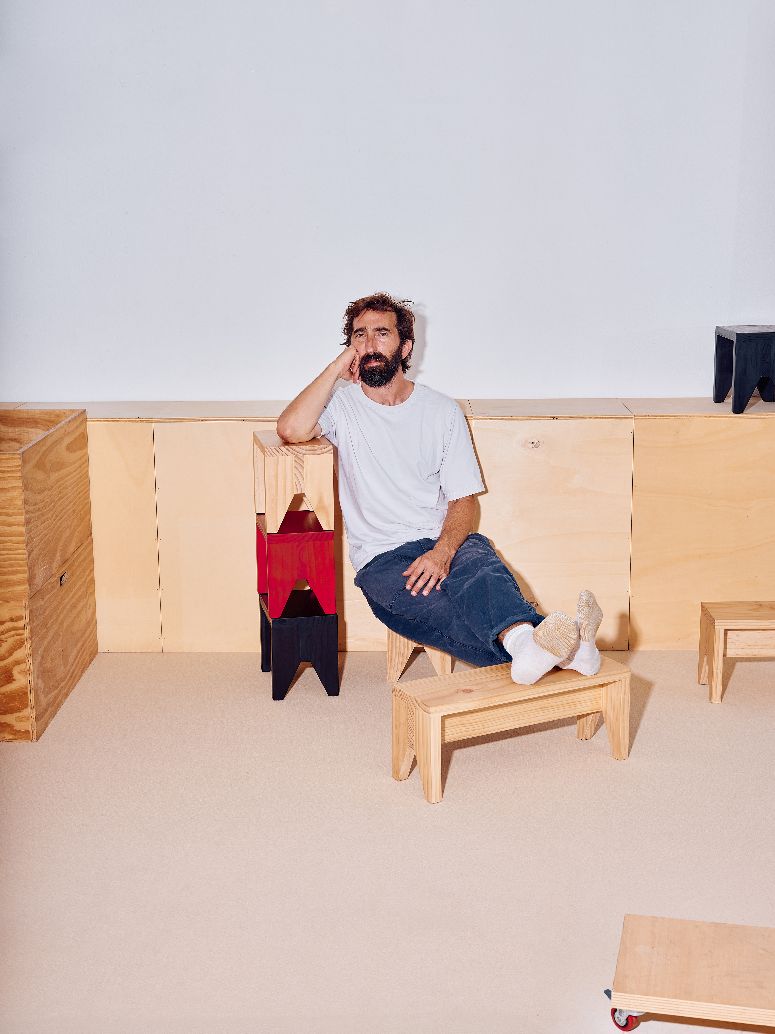 Manolito Stool Short Small Tabouret Hay