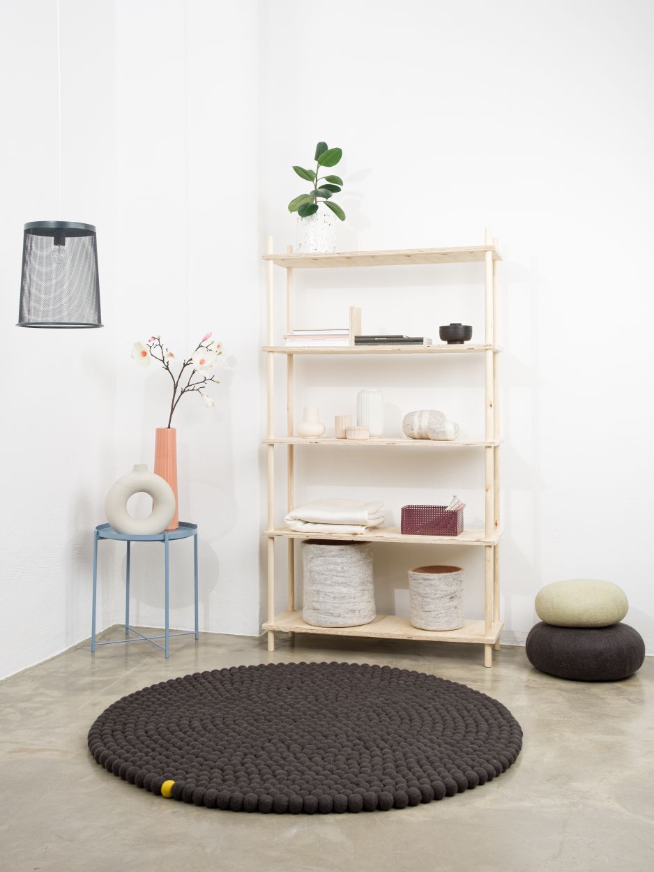 Big One Rund Tapis en feutre Ø 160 cm myfelt  Anthracite