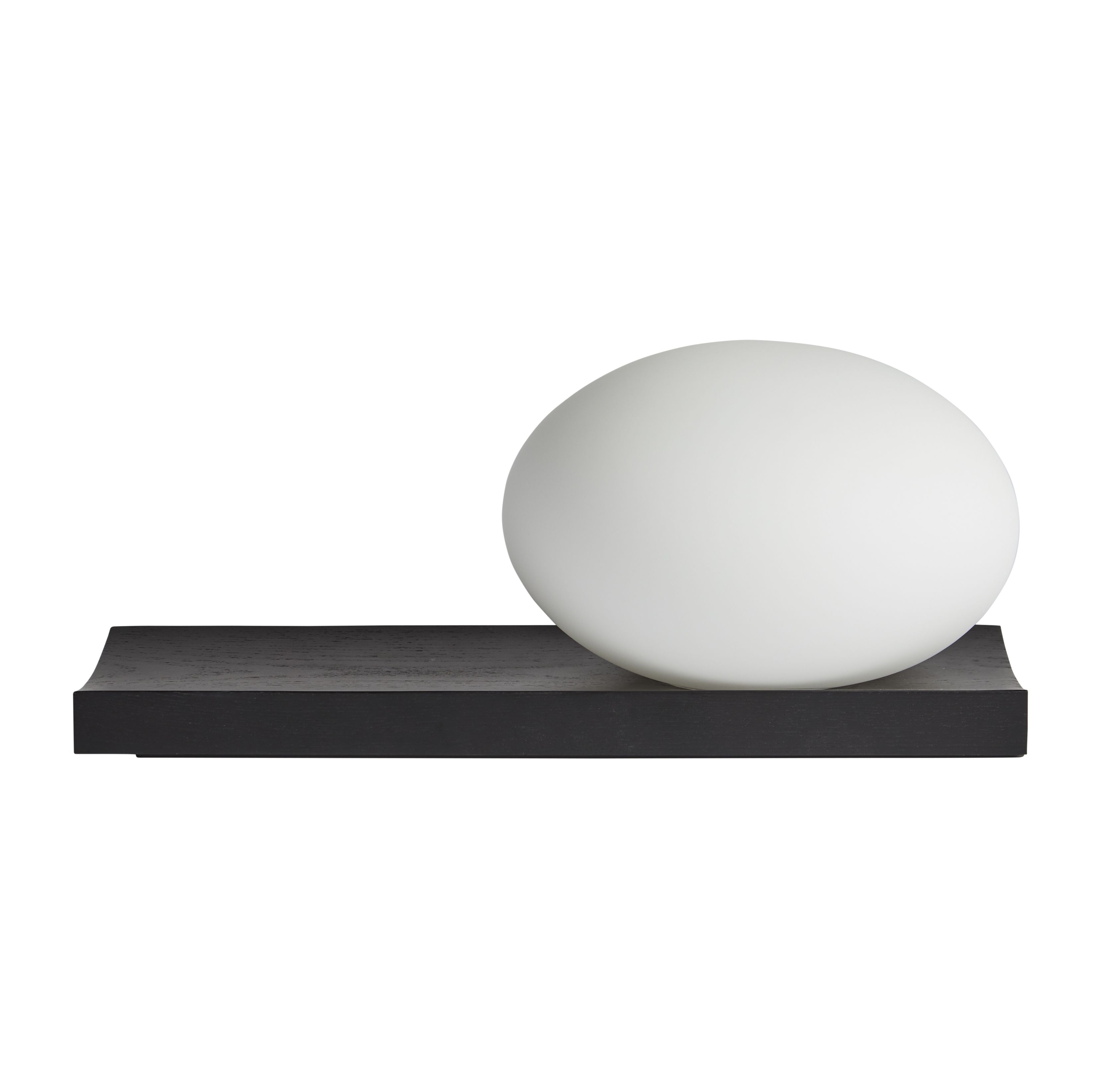 Dew table et applique murale frêne noir laqué Woud