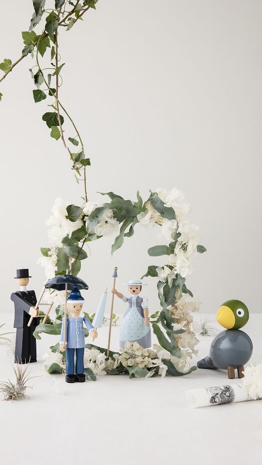 Songbirds Oiseaux chanteurs Figure en bois Rossignol Kay Bojesen