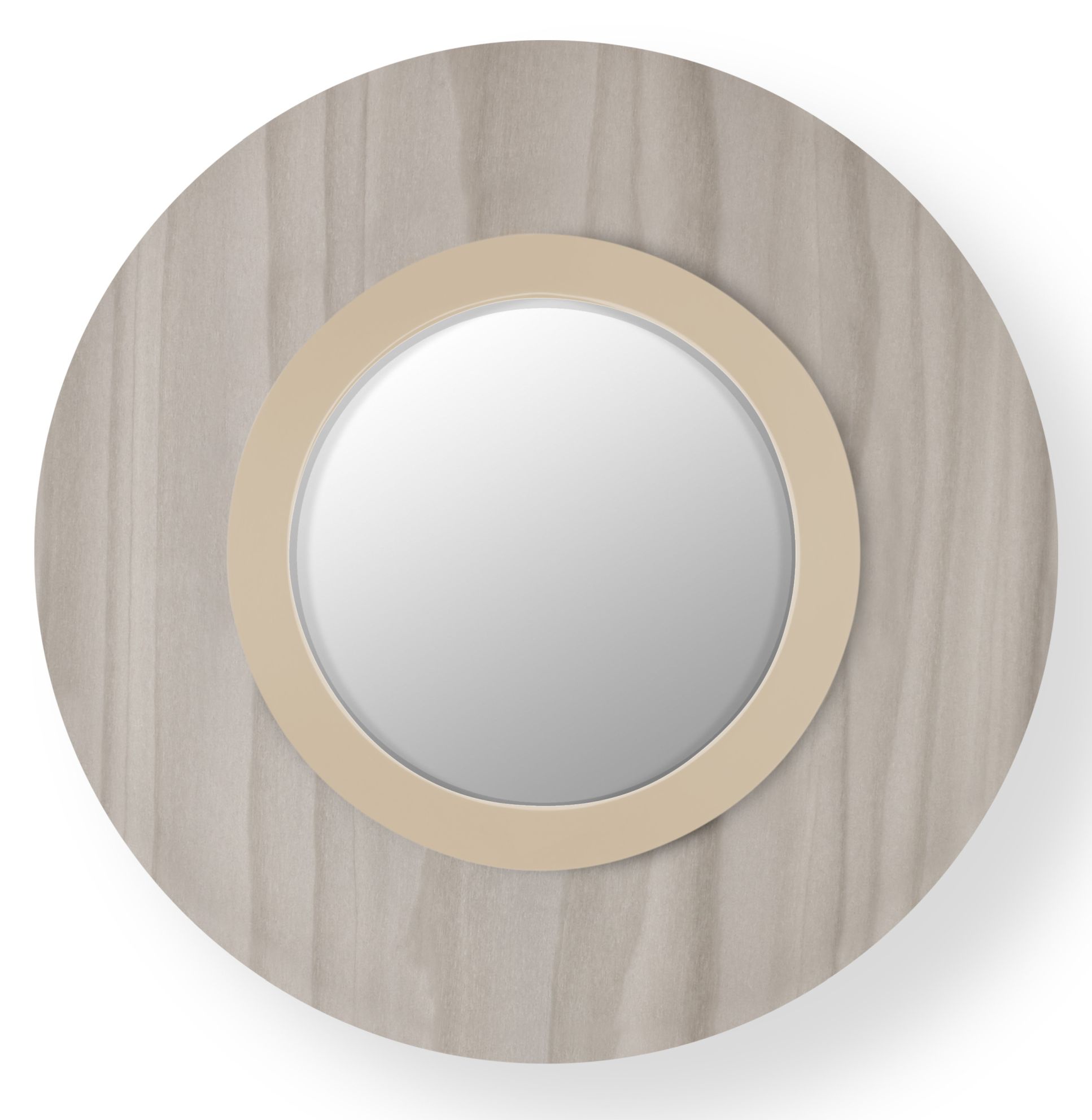 Lens LED Applique Murale Round Metal Ring in Blanc Ivory Gris LZF Lamps 