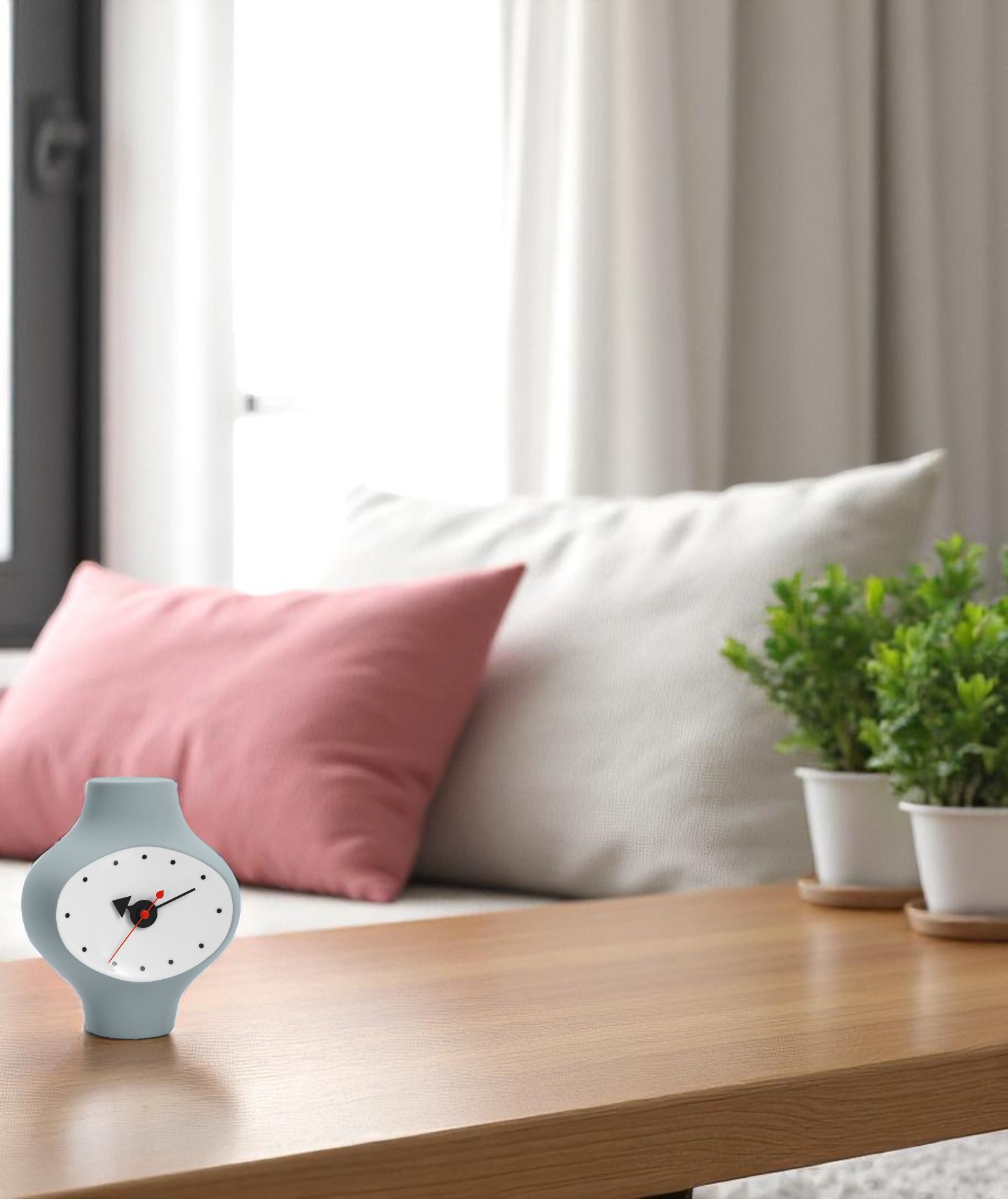 Desk Ceramic Clock Horloges de Table Gris clair-bleu Vitra OFFRE SPECIALE