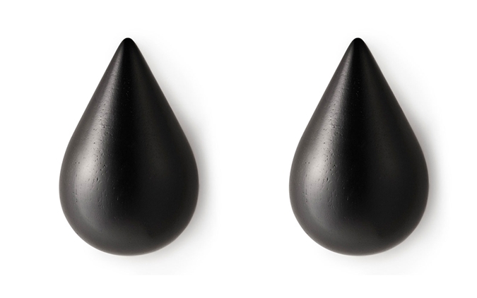 Dropit Hooks 2er Pack porte-manteau crochet NOIR / SMALL Normann Copenhagen OFFRE SPECIALE