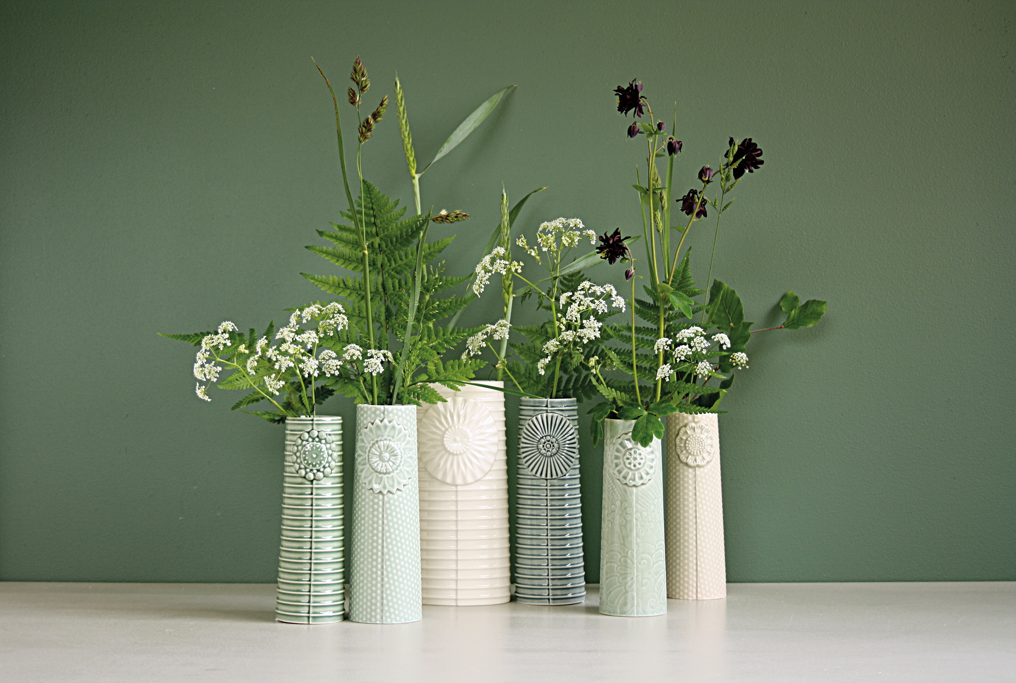 Pipanella Flower céladon vase petit Dottir OFFRE SPECIALE