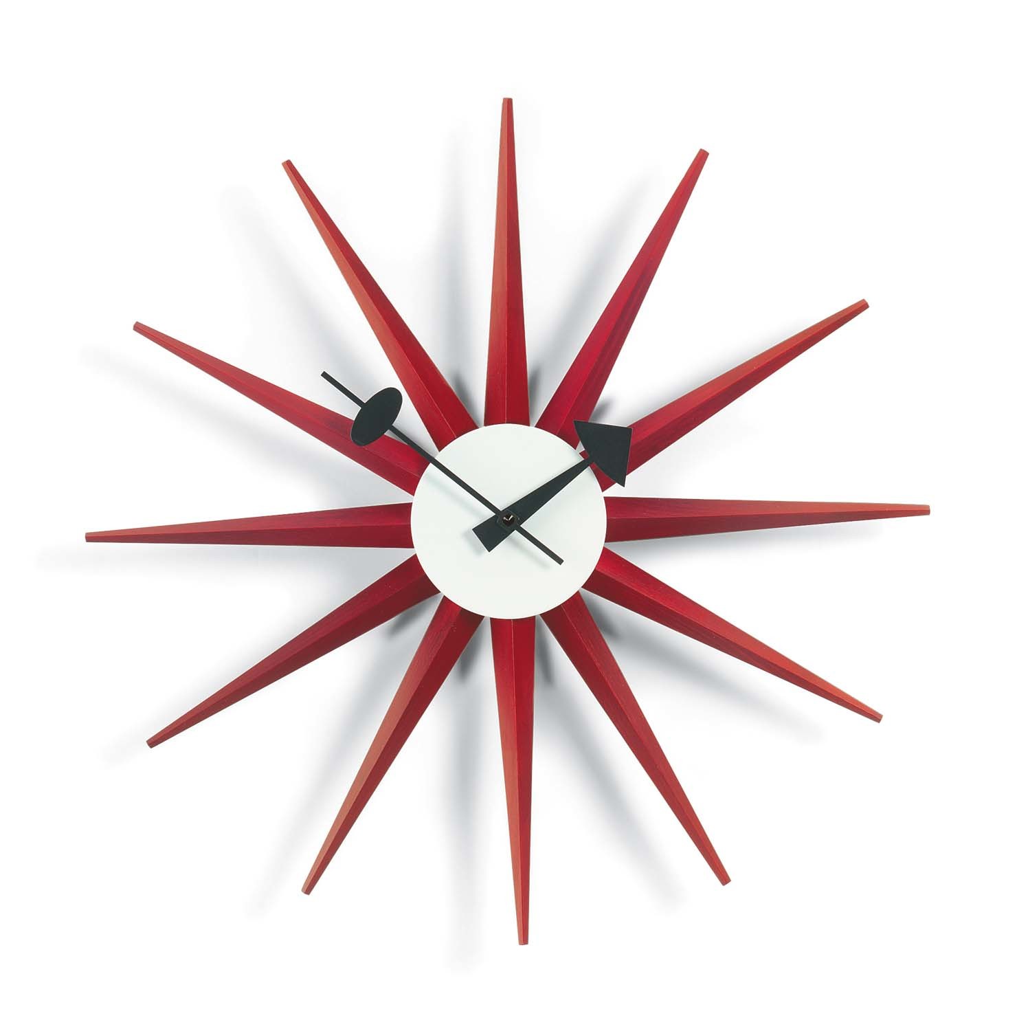 Sunburst Clock Horloge Murale - rouge Vitra