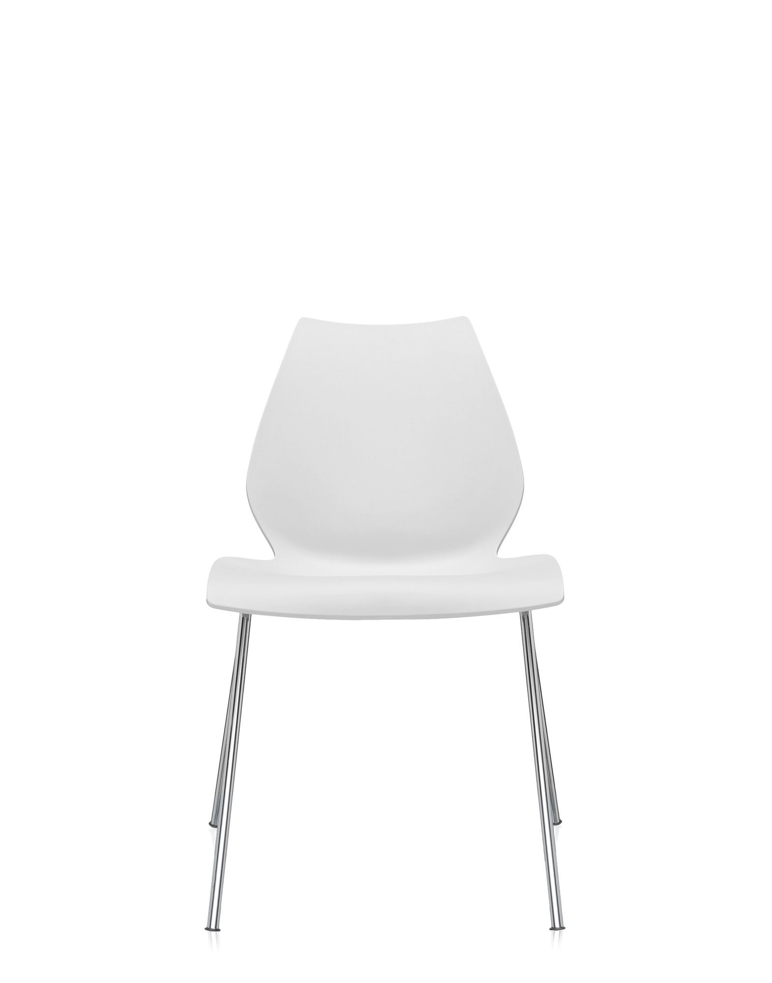 Maui Chaise sans Accoudoirs Kartell zinc blanc