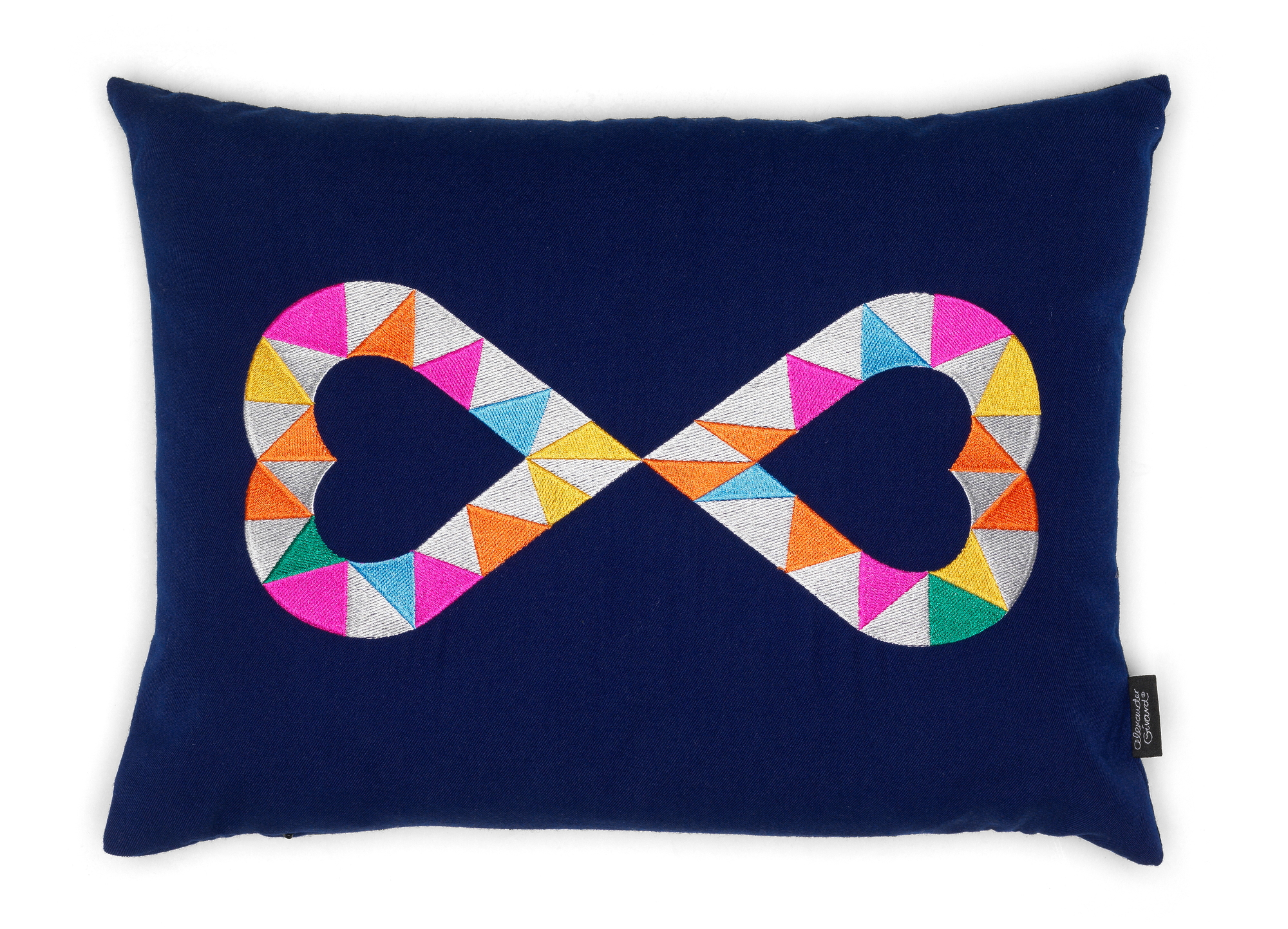 Embroidered Pillow Double Heart 2 Coussin Vitra