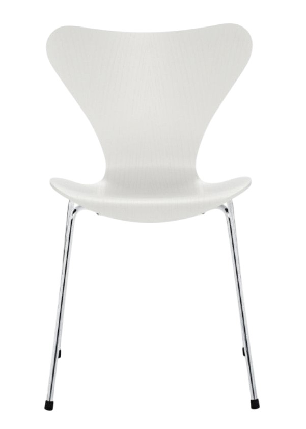 Sept / Série Chaise 3107 Frêne Blanc Fritz Hansen OFFRE SPECIALE