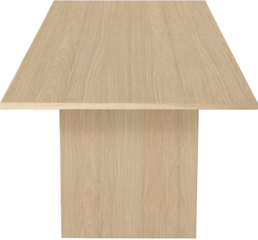 Private Table à manger rectangulaire 260 placage en chêne teinté clair Gubi