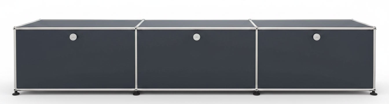 USM Haller Lowboard 3 portes Gris anthracite