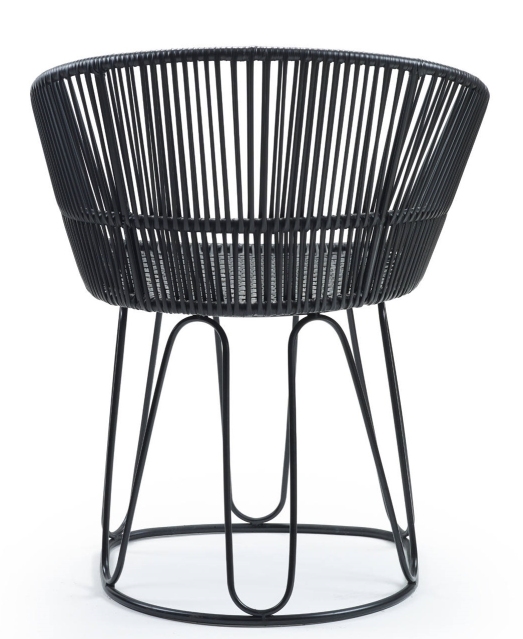 Circo Dining Chair chaise d'extérieur ames Noir mat / Noir Schwarzer Circo Stuhl von ames für den Außenbereich mit filigranem, modernem Design.
