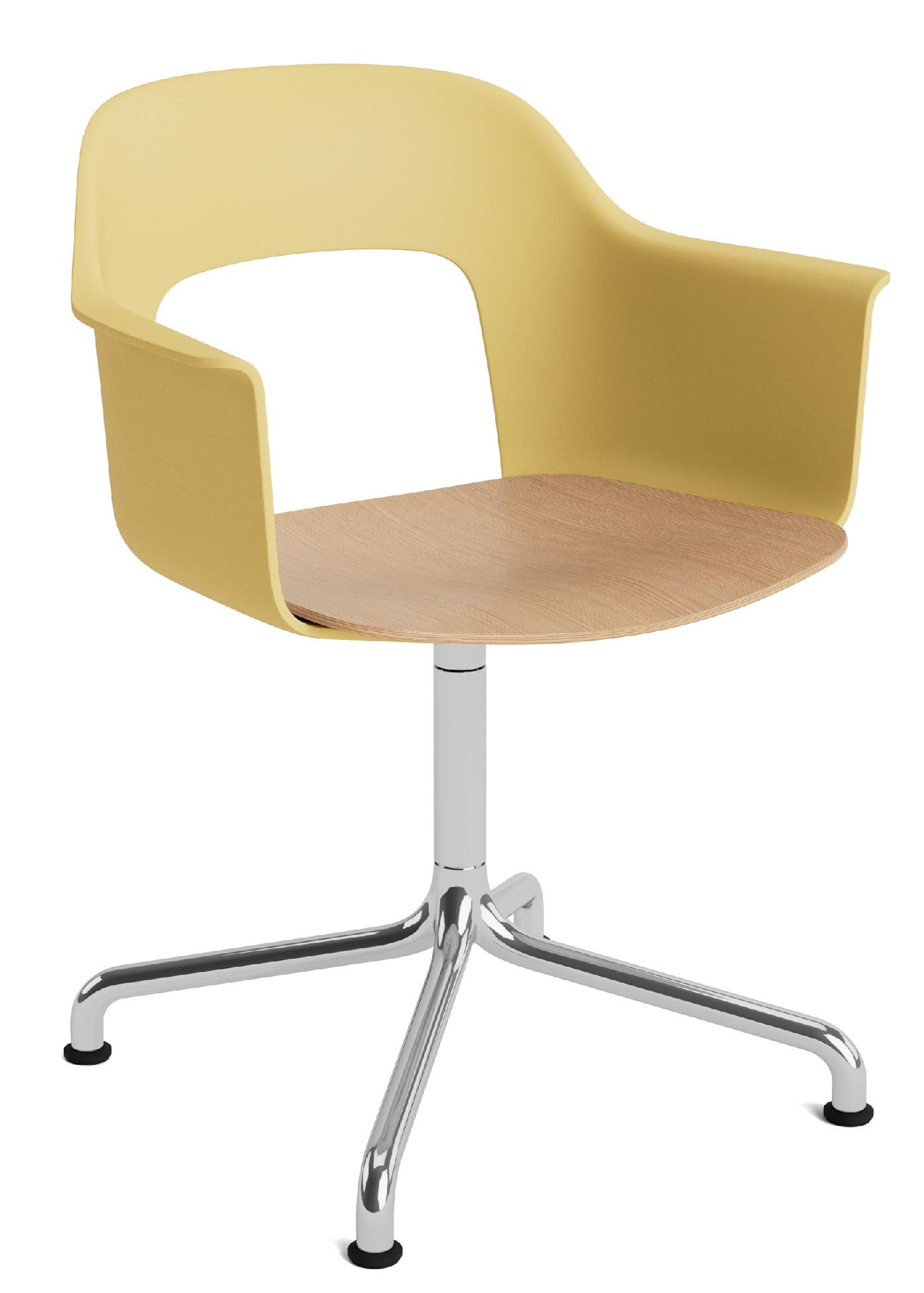 Layout Armchair 252 Fauteuil 4 pieds en étoile Pied pivotant avec base incurvée Hay  