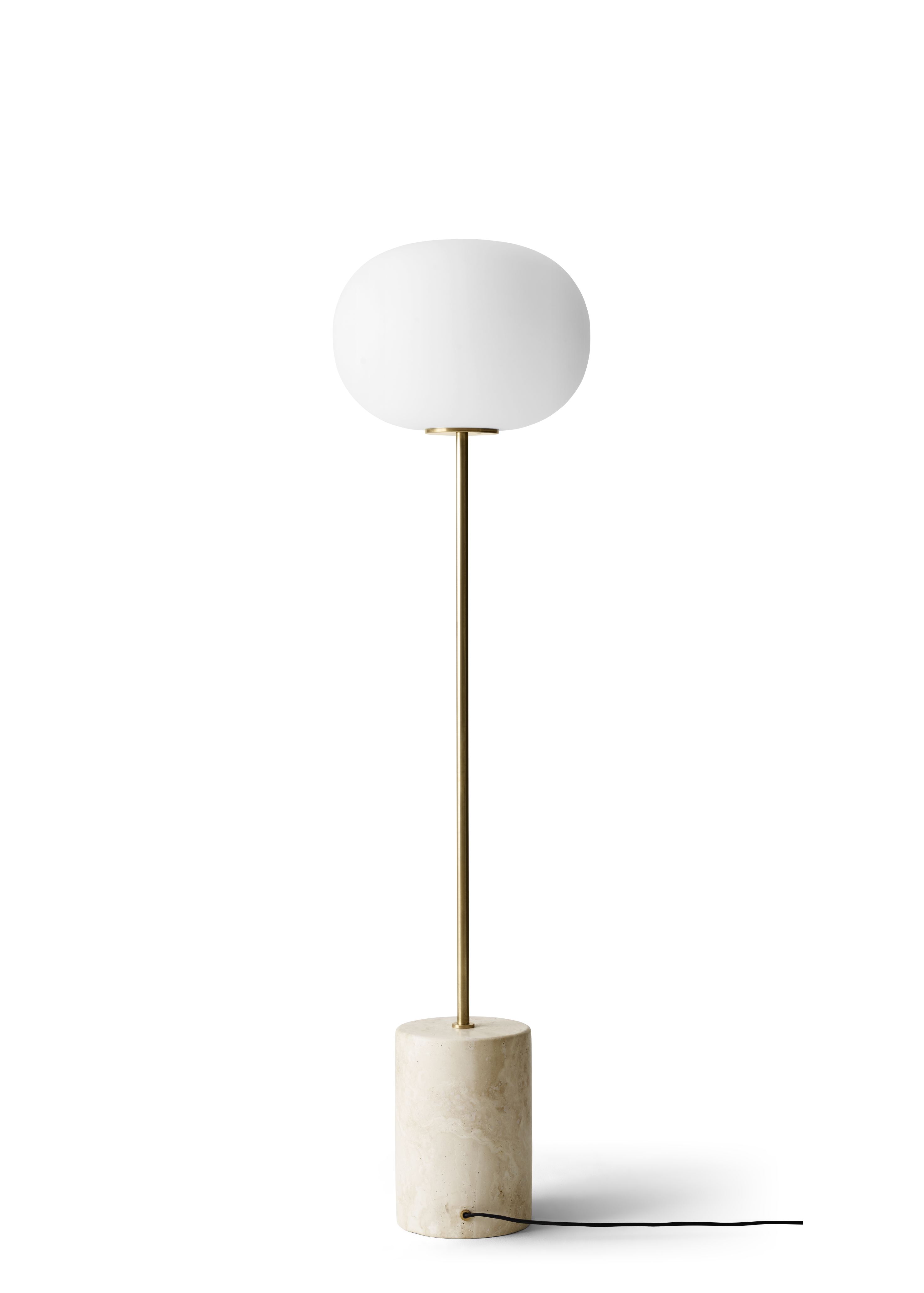 JWDA Lampadaire Audo Marbre de carrare - laiton bronzé