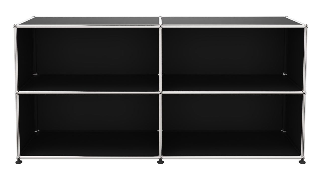 USM Haller Buffet Ouverts Noir graphite  - FAST DELIVERY