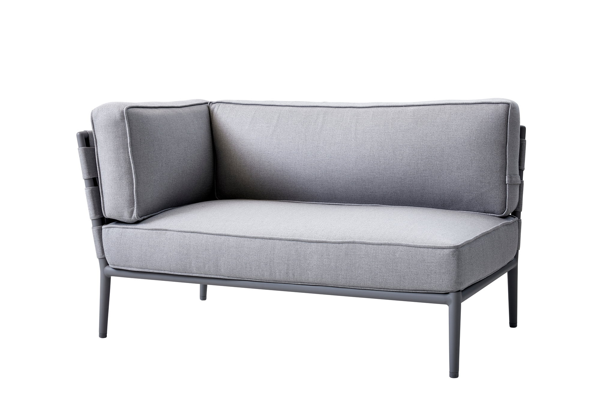 Conic AirTouch Outdoor 2 places modulaire canapé droite gris clair Cane-Line