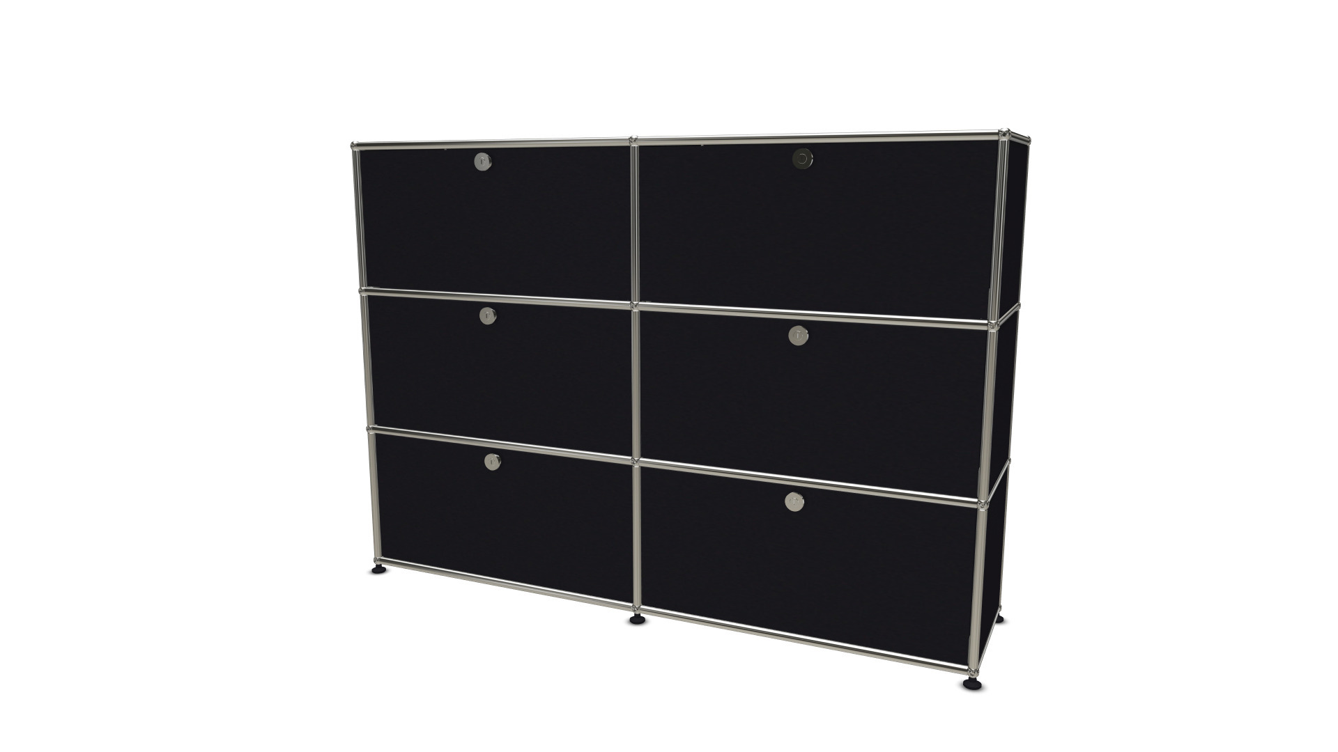 USM Haller Highboard 6 Klappen schwarz