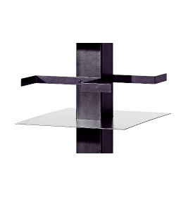 Detailaufnahme der Ptolomeo CD Stütze: Metallstruktur zur CD-Aufbewahrung, minimalistisches Design für moderne Wohnräume.