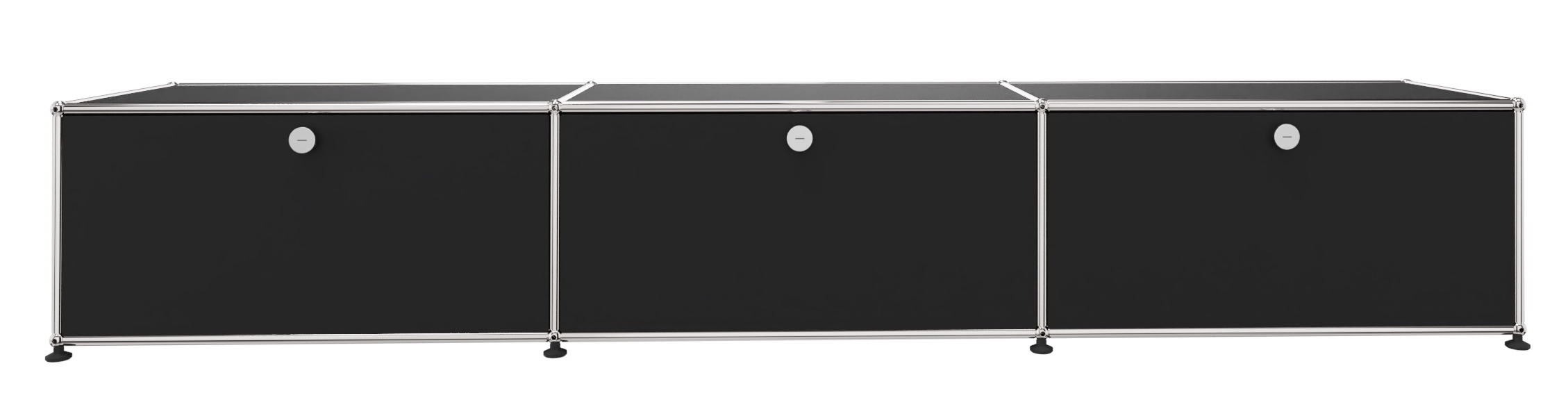 USM Haller Lowboard 3 Volets Noir graphite - FAST DELIVERY