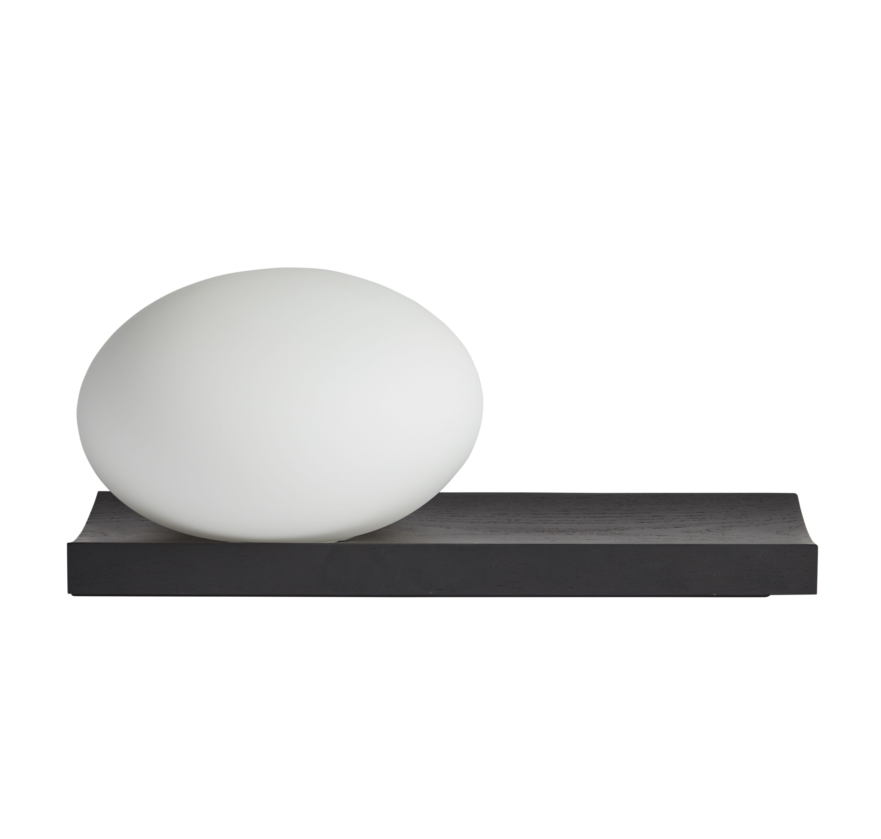 Dew table et applique murale frêne noir laqué Woud